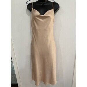 Birdy Grey Baby Pink Maxi Dress in Size XS  Drape Neck Crepe Bridesmaid Formal